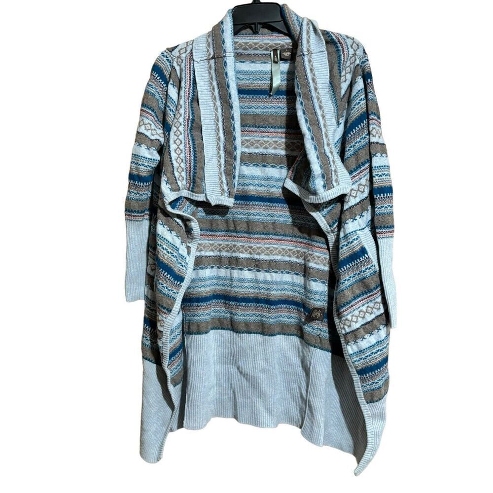 Wilster Cardigan Womens Small Multicolor Fair Isle Cashmere Wool Open Sweater